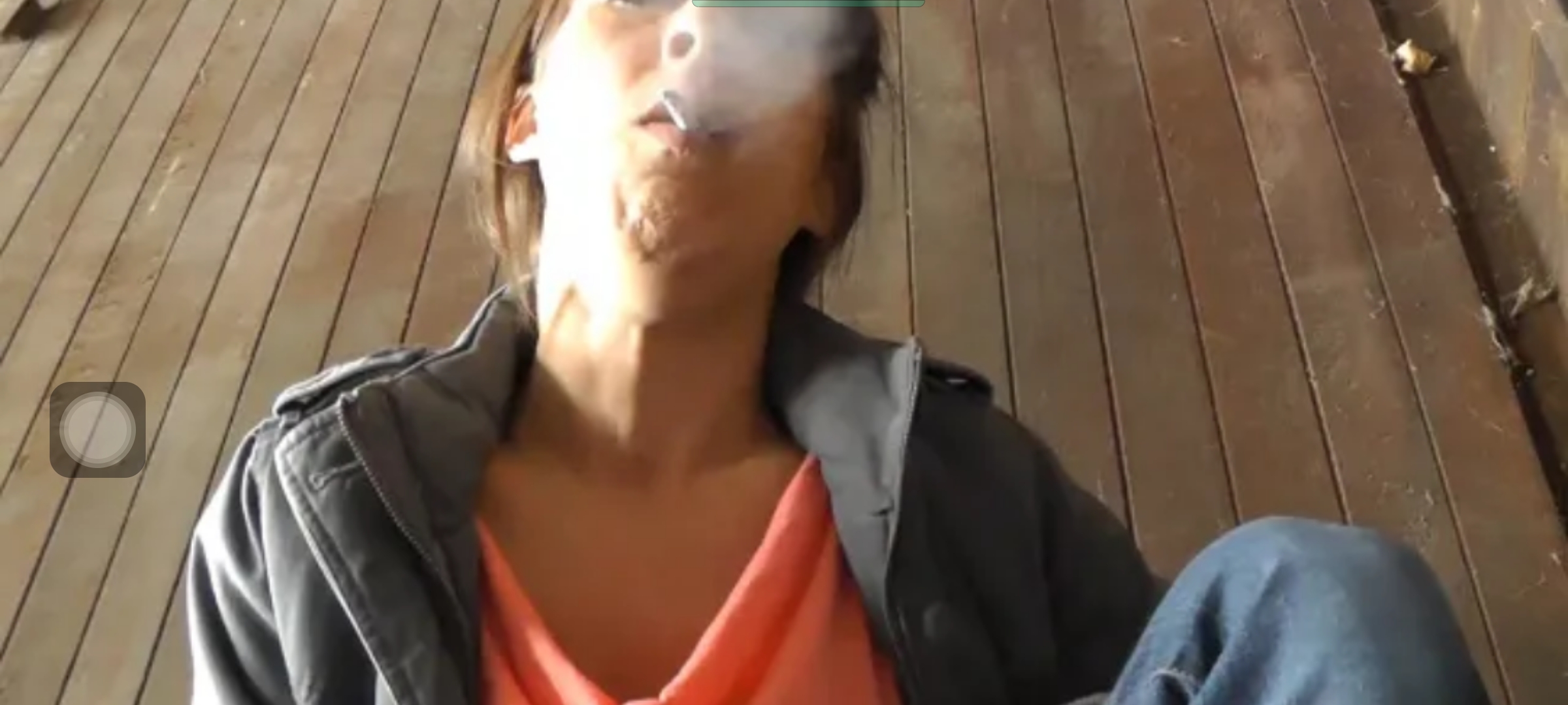 Girl with a smoker's cough
