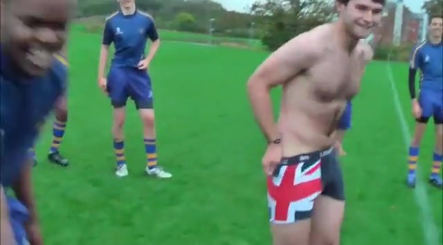Men naked playing sports