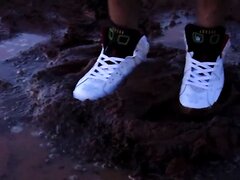 jordan 6s in the mud