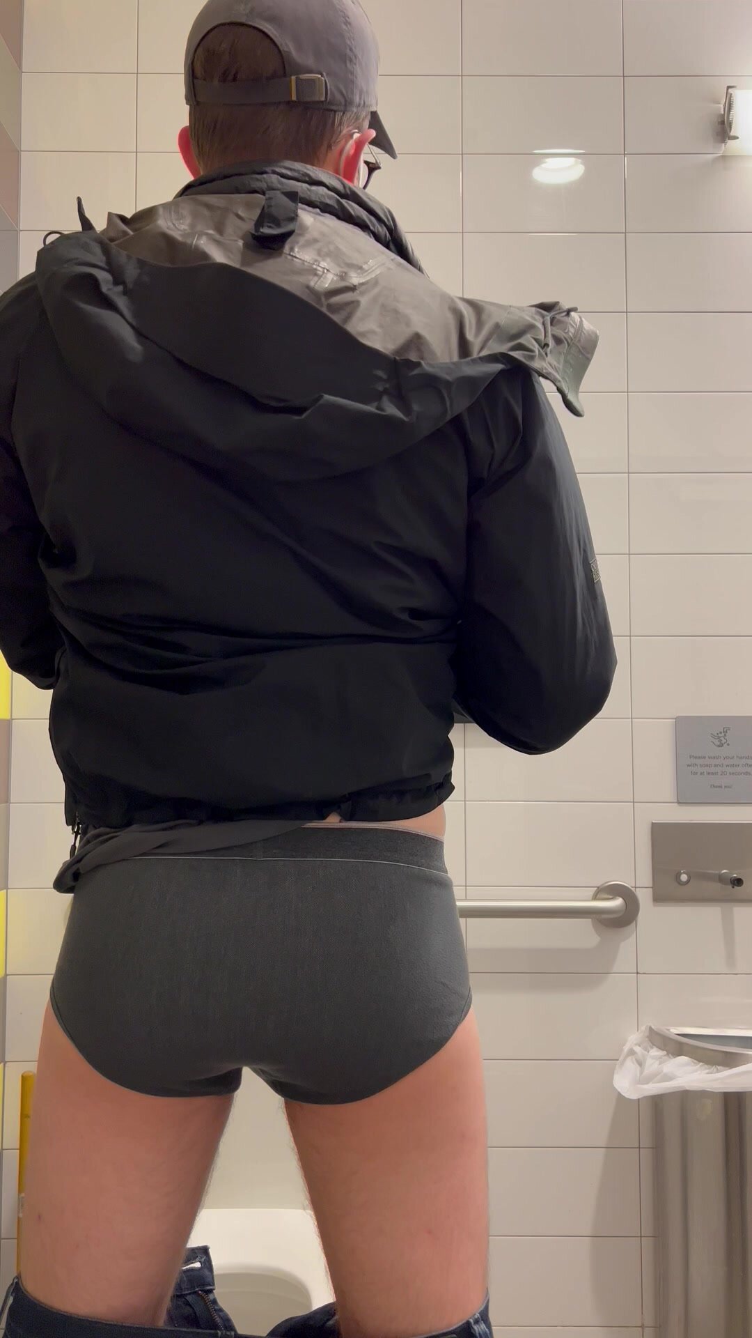Pooping my pants in a public bathroom