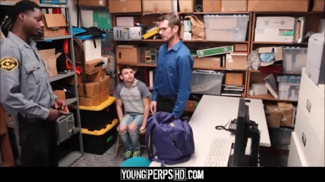 Shoplifting Twink And Not His Dad Fucked By Black Security Officer
