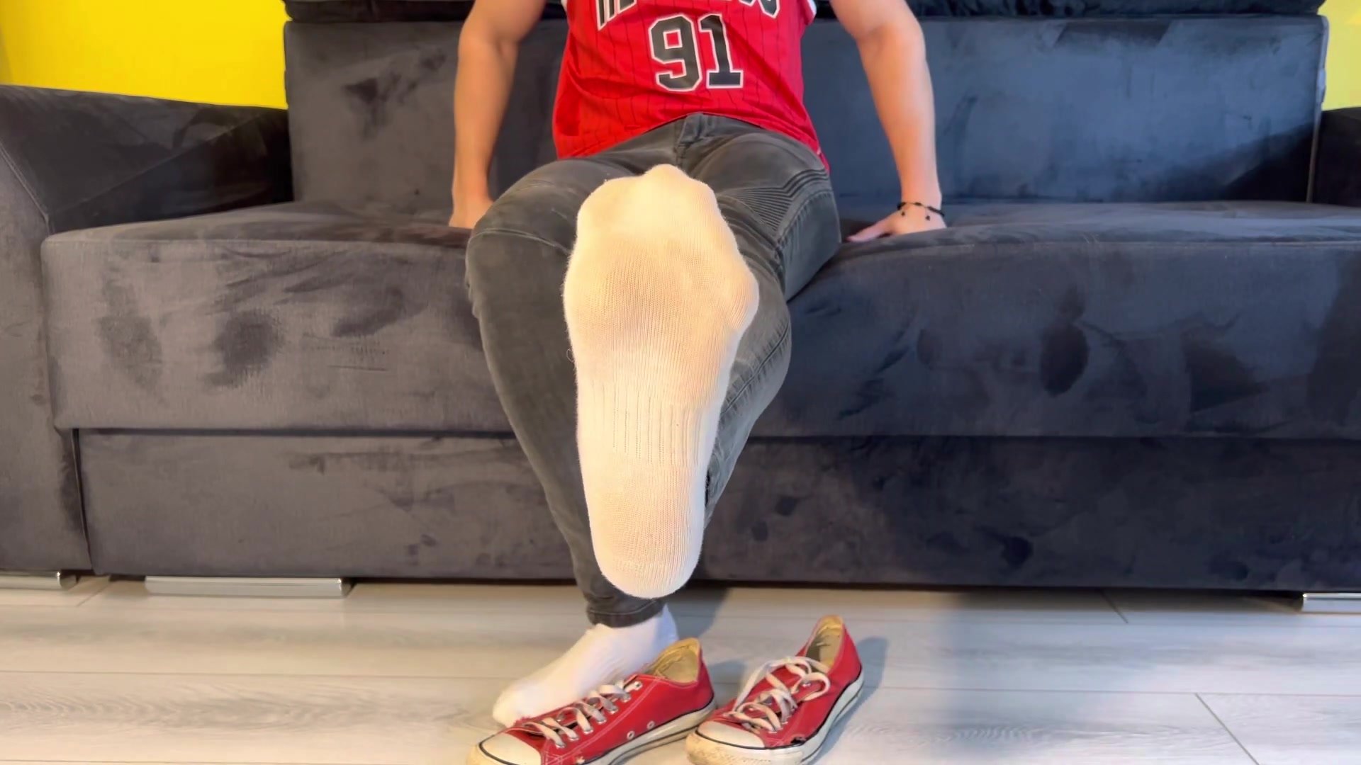 Jocks Red Converse and Sexy Socks