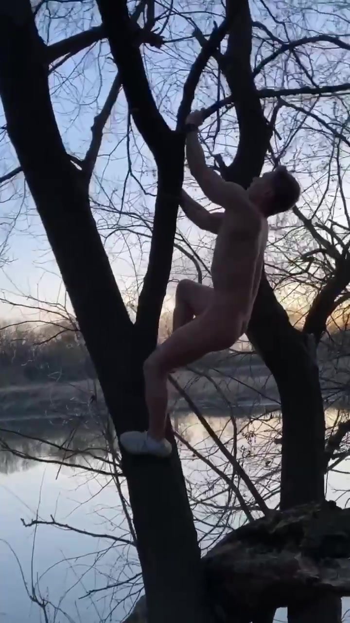 DARED video 2 -  climbing a tree naked
