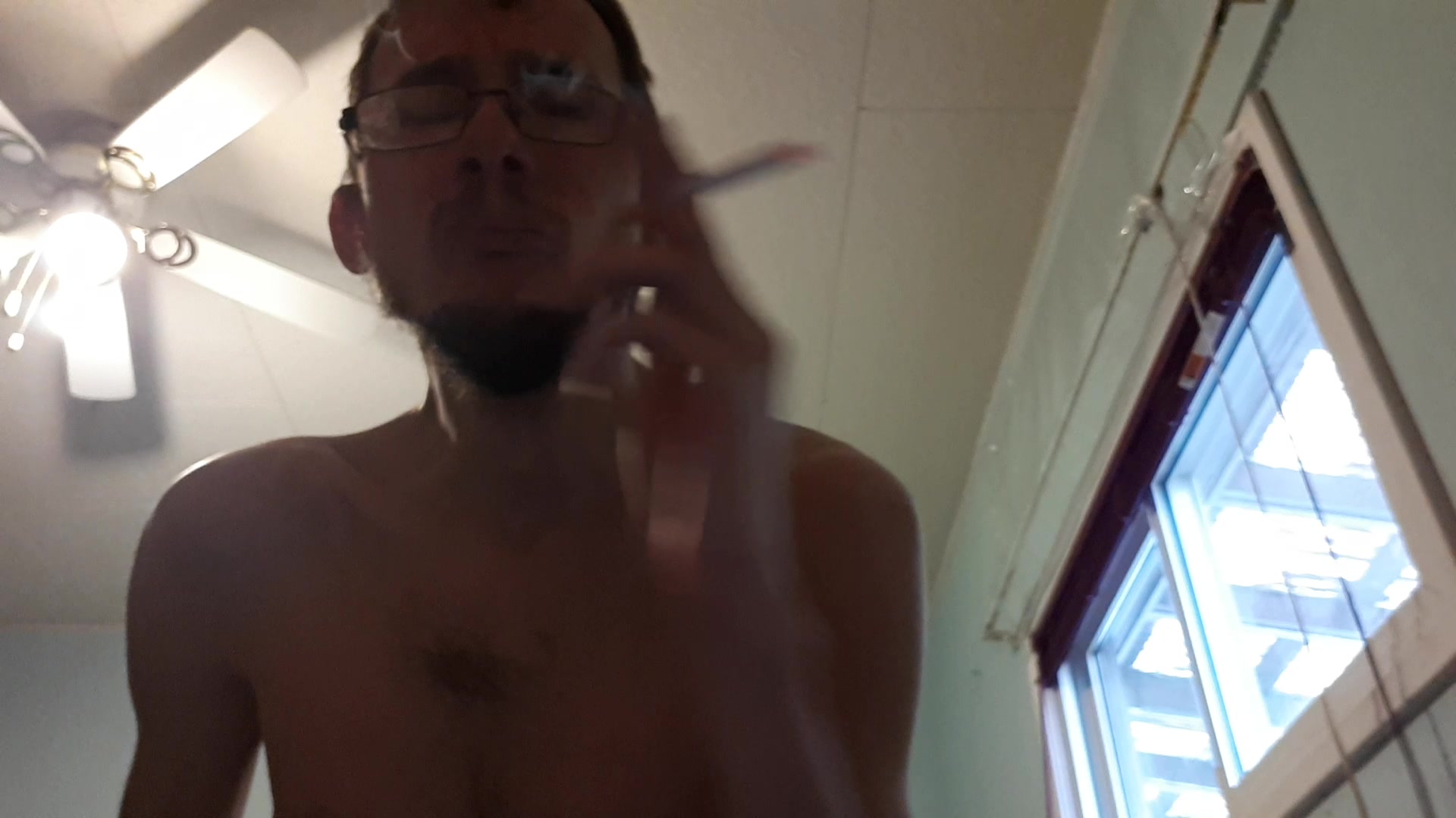 Smoking and jerking naked - video 3