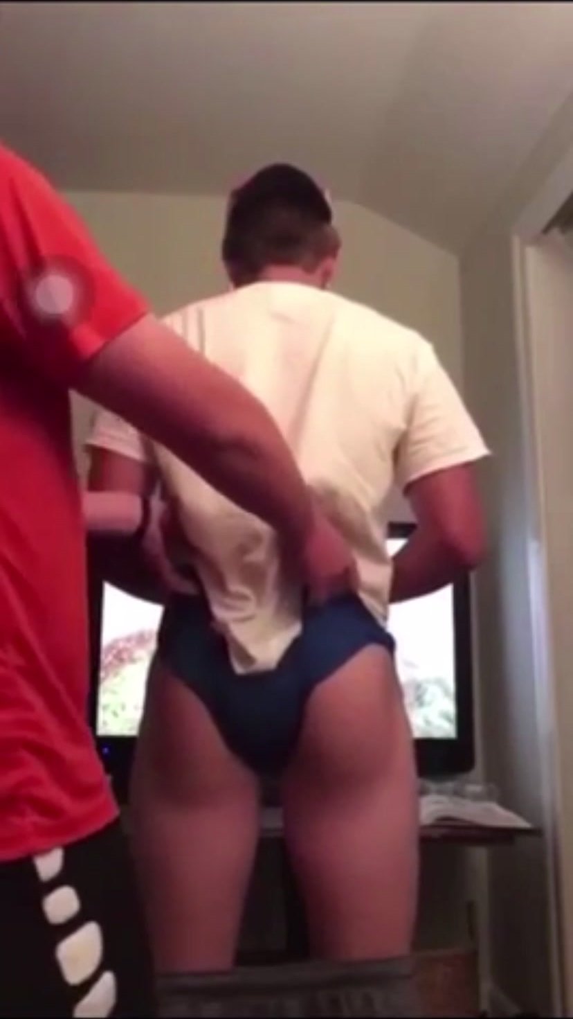 Hot guy gets wedgied