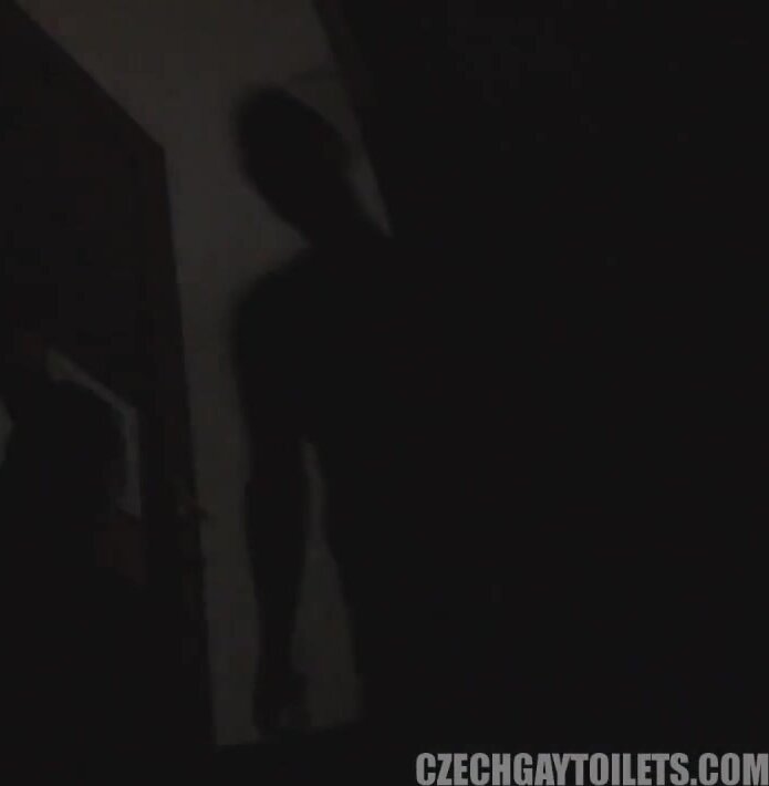 Guys secretly filmed in public bathroom