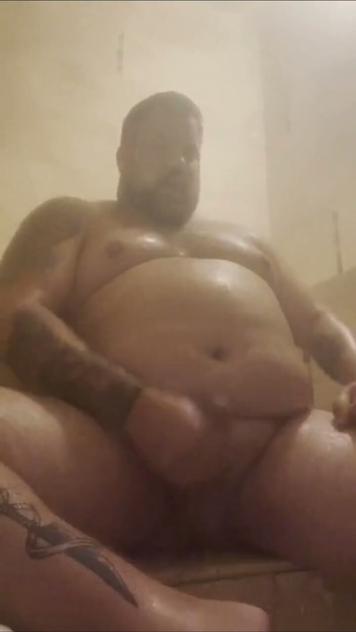 gay chub in a sauna