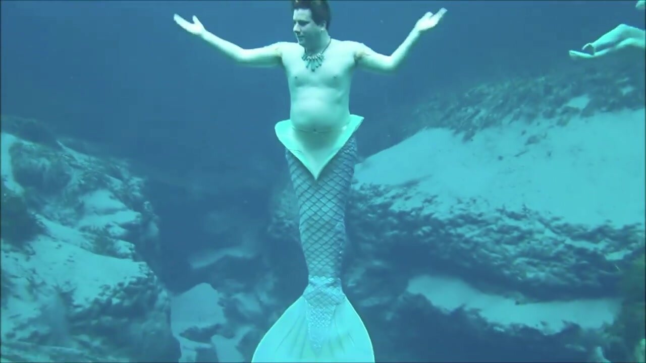 Beefy merman barefaced underwater - video 3