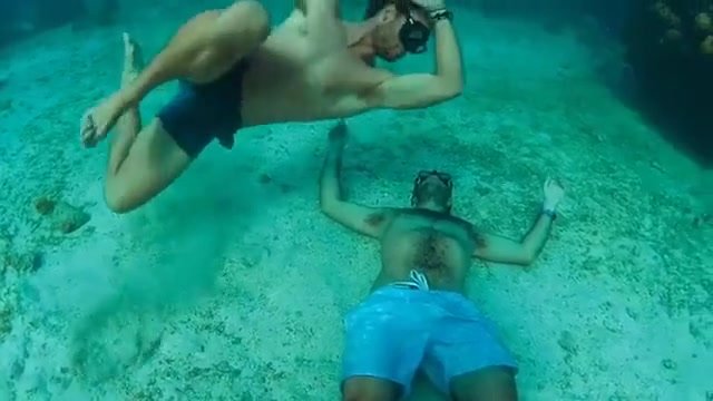Fighting while breatholding underwater