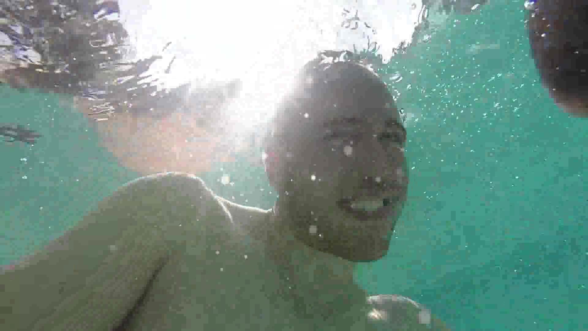Barefaced cutie underwater in pool - video 2