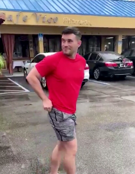 Cute guy shows his butt