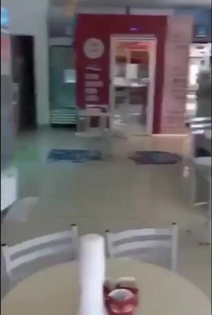 Drunk guy shitting in a convenience store after a conce