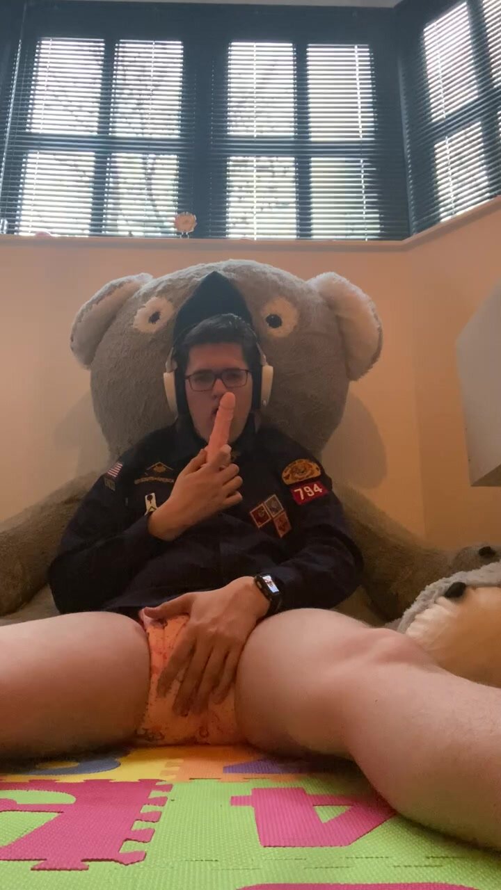 Cub Scout hypnotized to be a cock sucking baby.