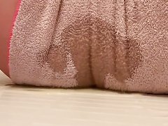 Pissing in a towel 2/homemade diaper