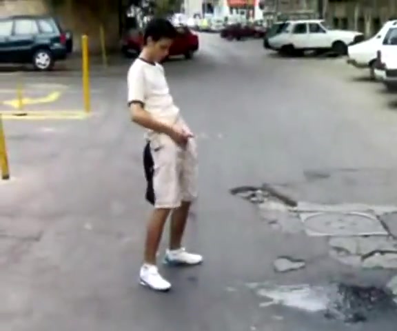 Pissing in the middle of the street