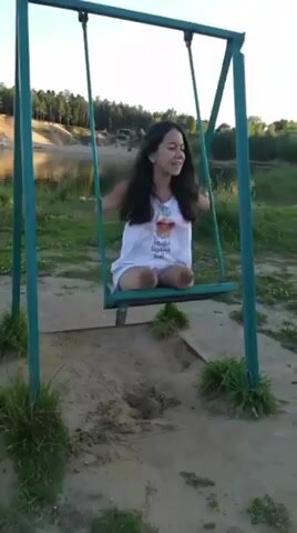 Quad amputee swinging