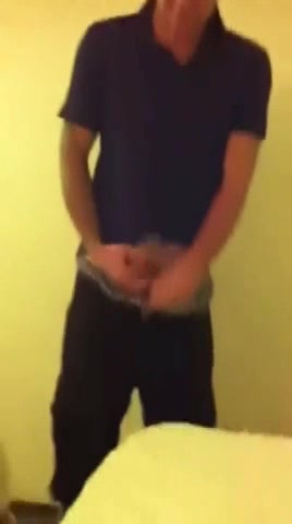Hot guy plays helicopter with his dick in front of  his friend