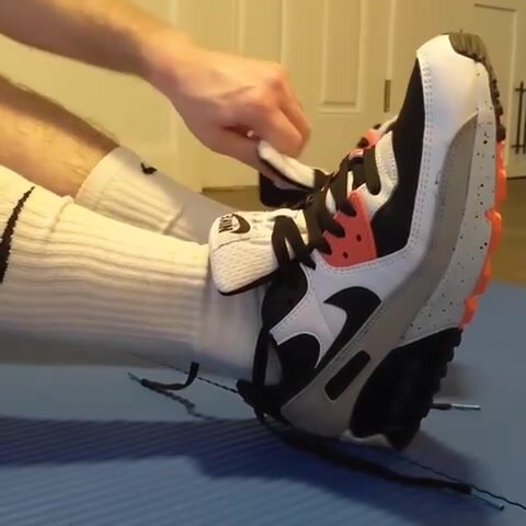 White Nike sock play