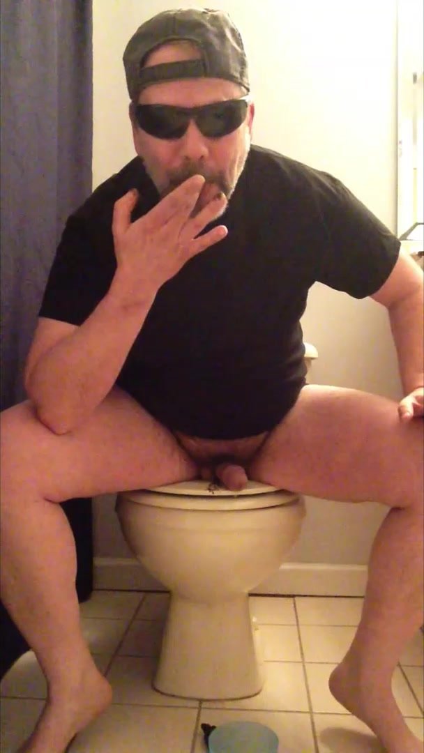 Eating shit sitting on toilet