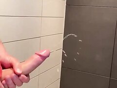 Horse hung teen cums a lot in school showers