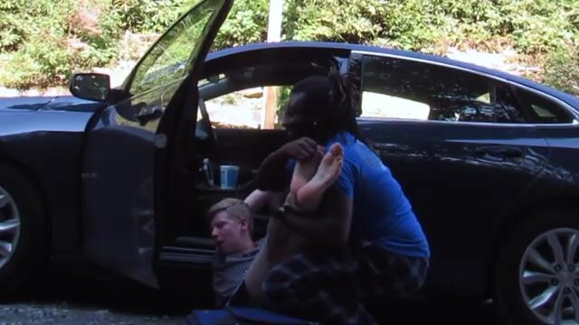 Roadside feet tickling