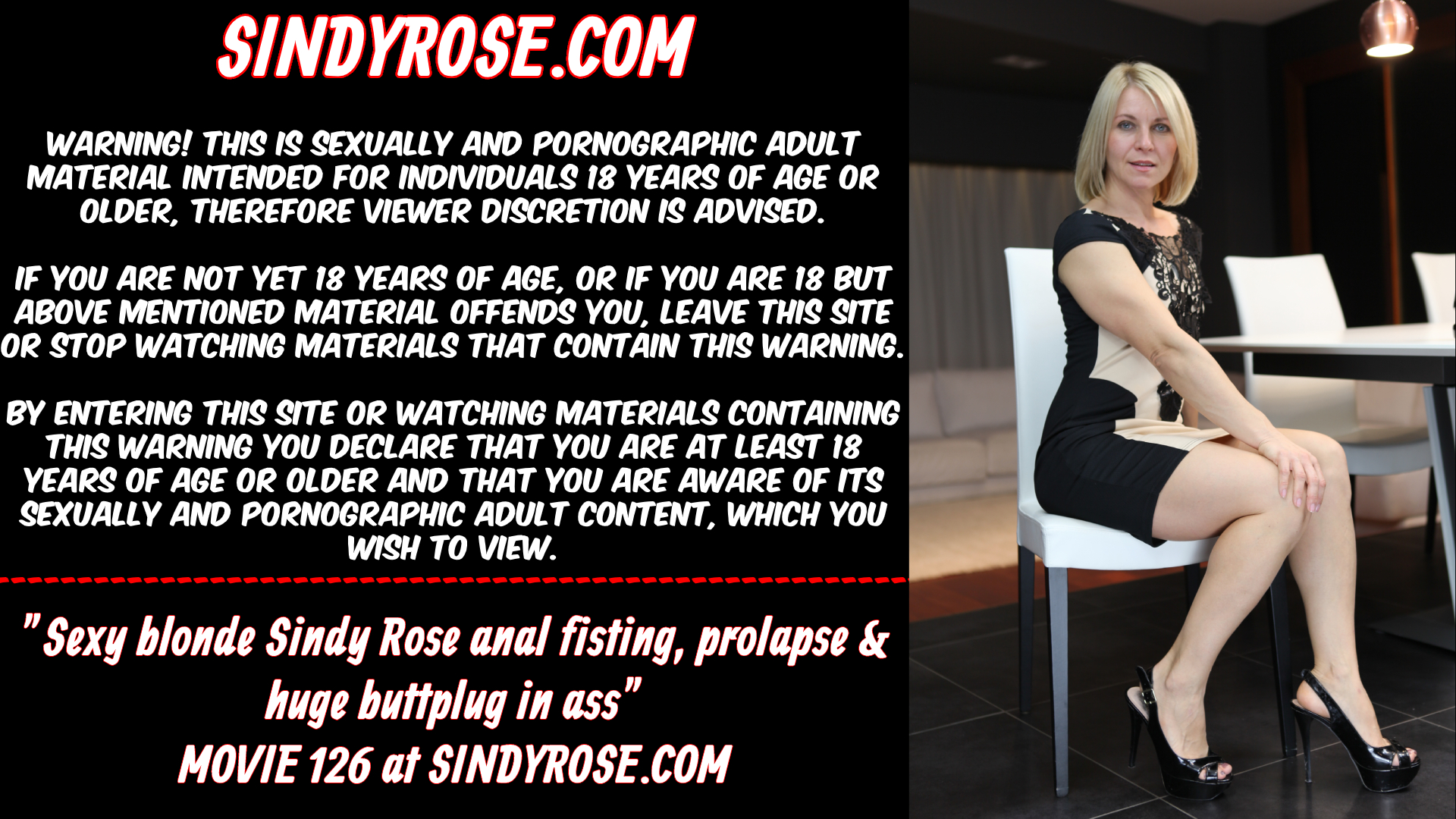 Sexy blonde Sindy Rose anal fisting, prolapse & plug