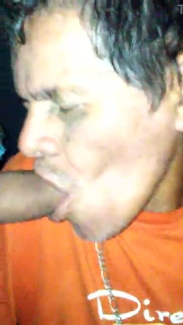 Drunk Homeless guy sucks and swallow cum for money