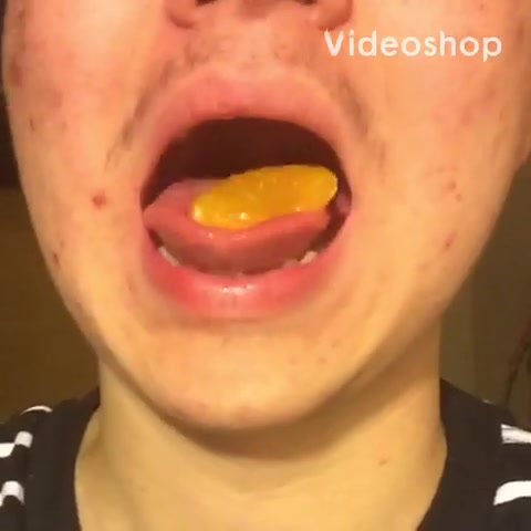 Swallowing an Orange slice whole