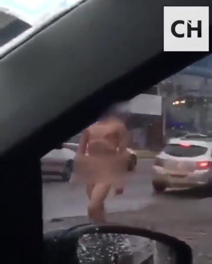 Boy naked on the streets