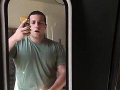 Str8 Military Cadet Cums In Mirror