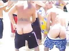 Drunk straight guys mooning and shaking their ass