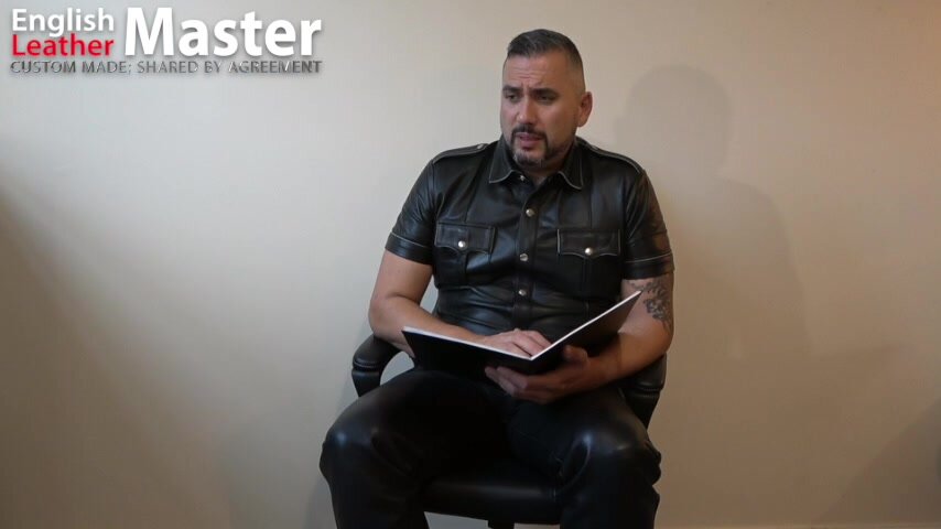 Leather clad boss humiliates your small penis PREVIEW