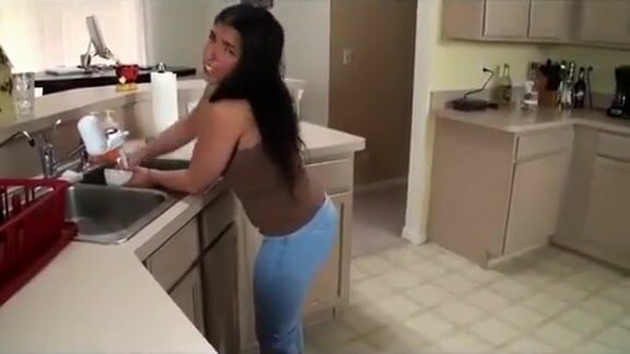 Latina housewife pee herself