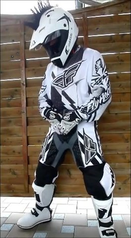 play and cum in motocross gear
