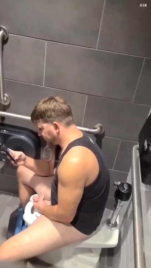 Gym wank toilet