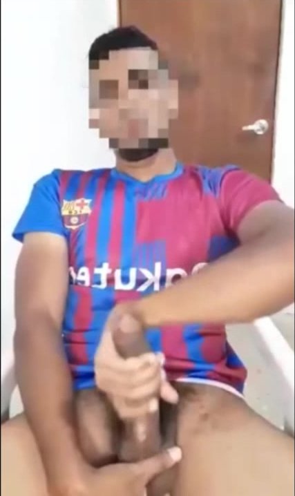 Sport lad wanks his mighty hairy dick