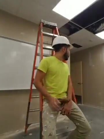 Risky Construction jerk Off