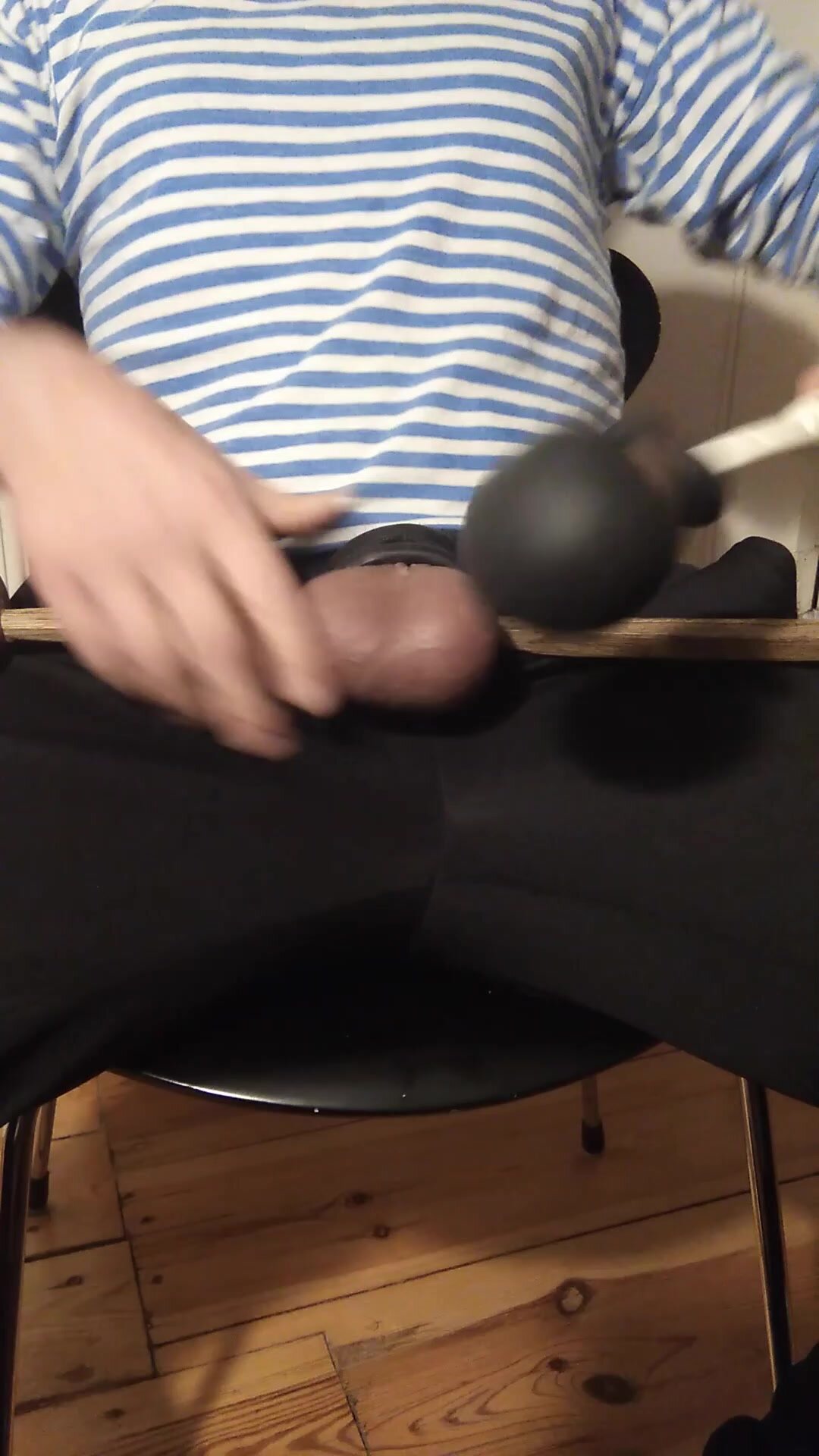 Warm up tonight with a big black rubber ball