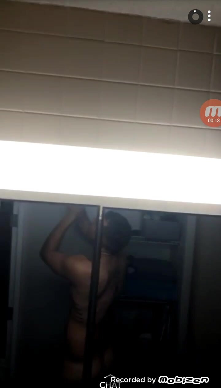 Naked in bathroom