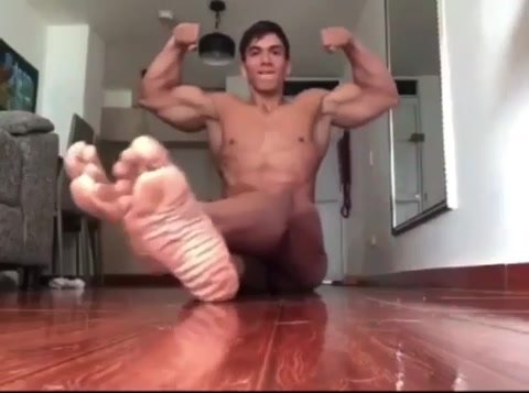 Muscular male feet