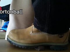 Male boots trample cock ballbusting - video 2