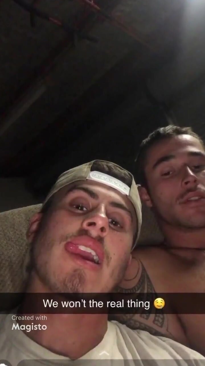 Drunk muscle bros kissing and nipple sucking