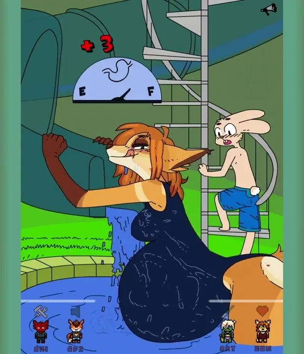 Furry Porn Water - Fox girl water slide (Vore) - ThisVid.com