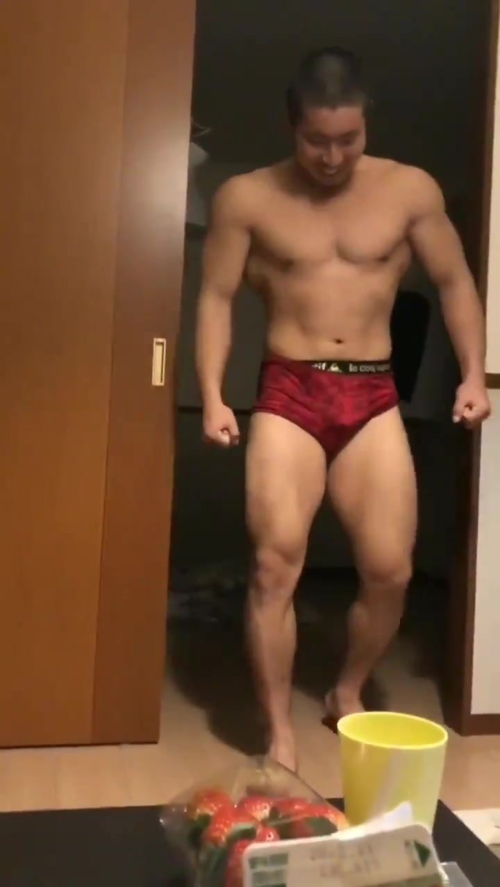 Young Japanese muscular beauty