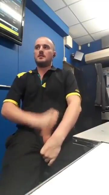 quick wank and cum at work