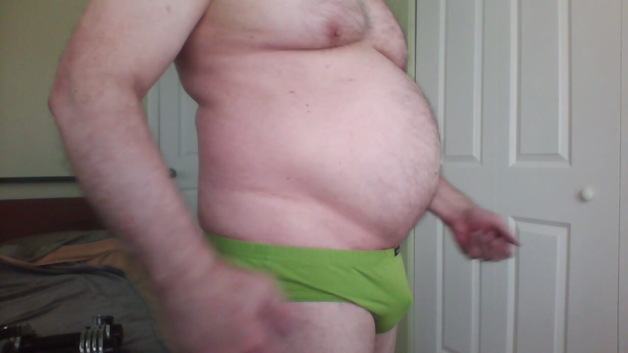 Punching My Belly Causing My Belly and Junk to Jiggle.