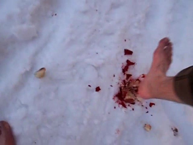 candy apple stomped in the snow
