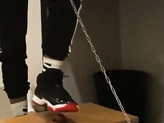 Male sneakers trample cock ballbusting - video 26