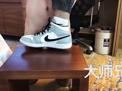 Male sneakers trample cock ballbusting - video 40