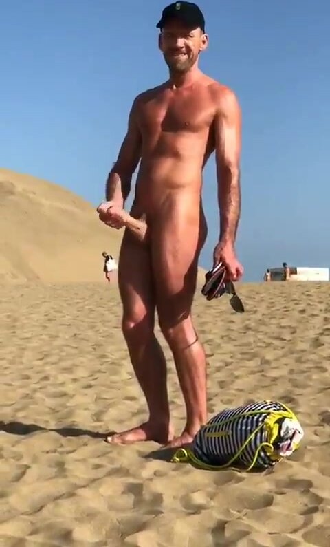 Guy enjoying the beach